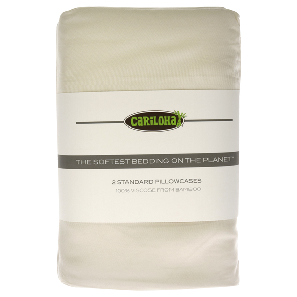 Classic Bamboo Pillowcase Set - Ivory-Standard by Cariloha-2 Pc - Picture 1 of 2